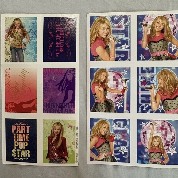 Hannah Montana Miley Cyrus Disney Stationary Set, Two T.V. Pens, and Stickers - Picture 9 of 10
